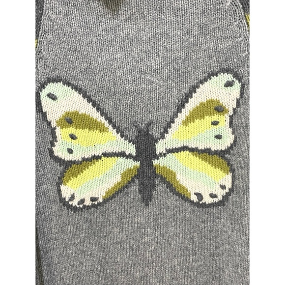 RARE Free People Wool Hooded Zip-up Cardigan Sweater Jacket Butterfly Size L - Picture 7 of 11